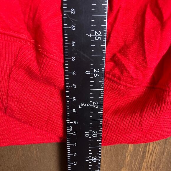 Express 111 Womens Sweater Red V Neck Long Sleeve Relaxed Rayon Blend Small - Picture 9 of 12